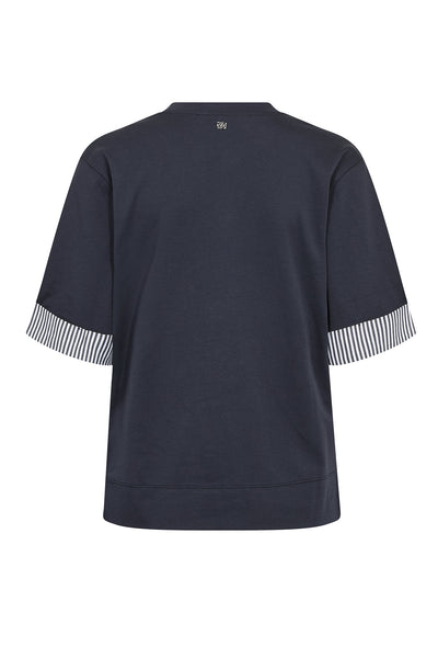 MMTattia O-SS Turn-Up Tee Salute Navy - 180620 Thumbnail