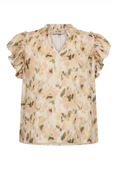 MMTea Flower Field Blouse BURNT OLIVE - 180570 Thumbnail