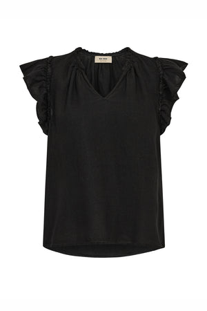 MMTea Linen Blouse Black - 178100