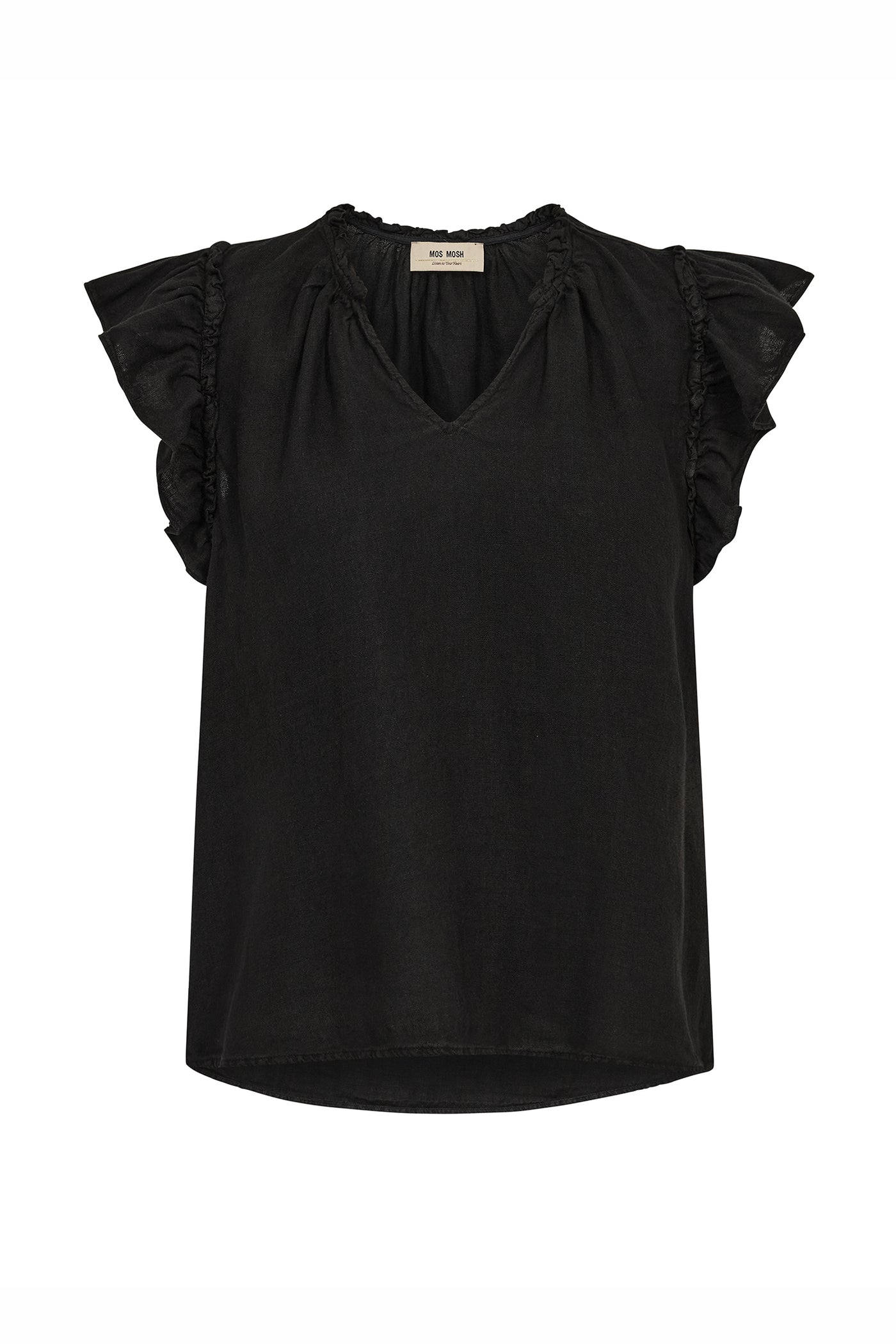 MMTea Linen Blouse Black - 178100