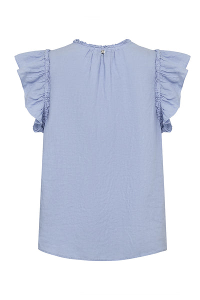 MMTea Linen Blouse Skyway - 178100 Thumbnail