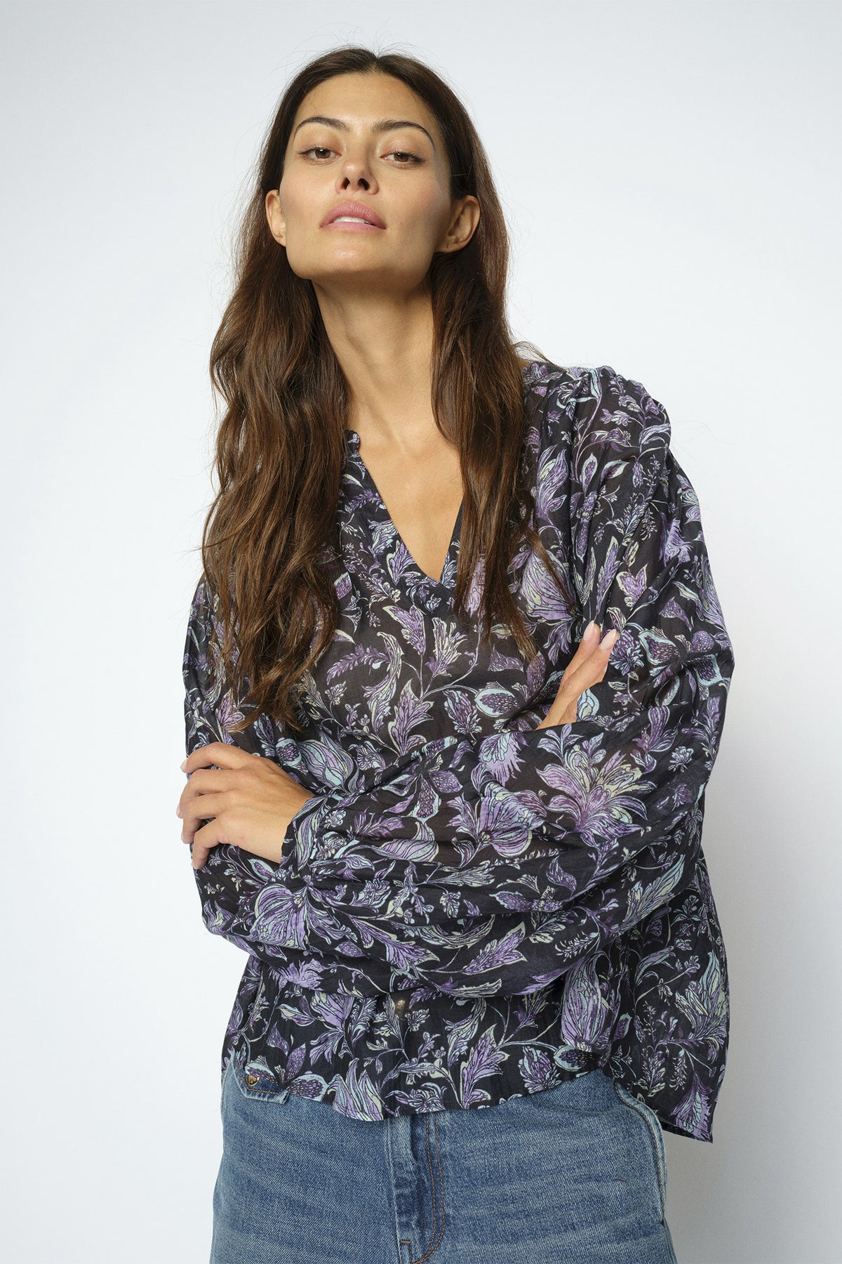 MMTenca Fleura Blouse Salute Navy - 181980