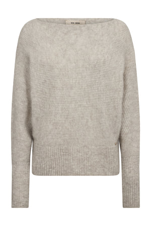 MMThora Boatneck Knit Feather Gray - 182750