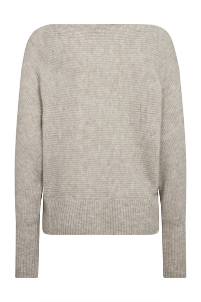 MMThora Boatneck Knit Feather Gray - 182750 Thumbnail