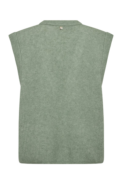 MMThora Knit Vest Turf Green - 177540 Thumbnail