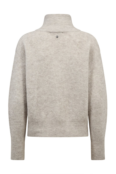 MMThora Knit Zip Cardigan Feather Gray - 182770 Thumbnail
