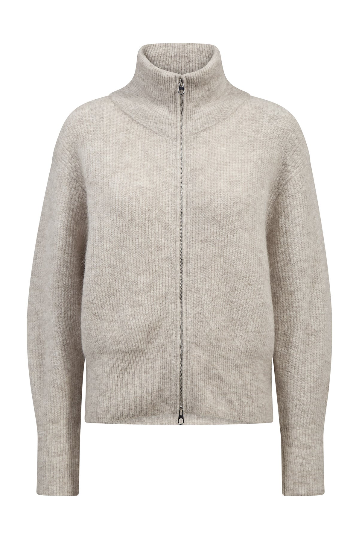 MMThora Knit Zip Cardigan Feather Gray - 182770
