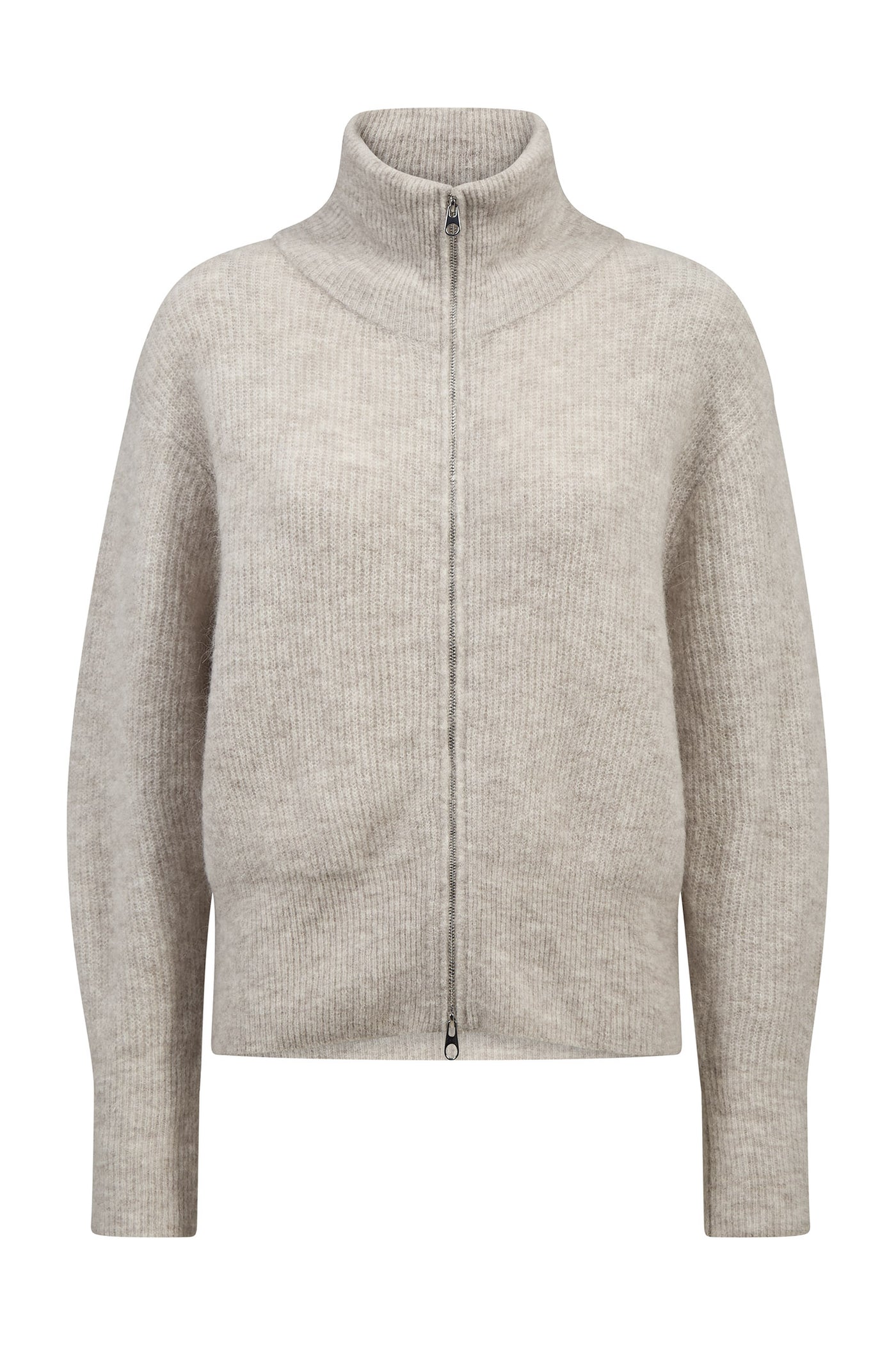 MMThora Knit Zip Cardigan Feather Gray - 182770