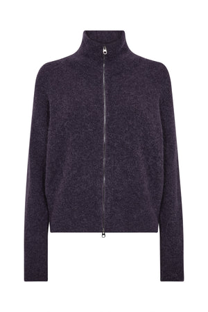 MMThora Knit Zip Cardigan Sweet Grape - 182770