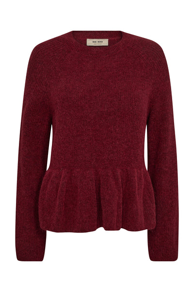MMThora O-Neck Frill Knit 175390 Rhythmic Red Thumbnail
