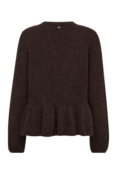MMThora O-Neck Frill Knit Bracken Thumbnail