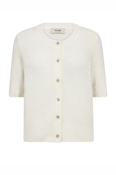 MMThora SS Knit Cardigan ECRU - 177550 Thumbnail