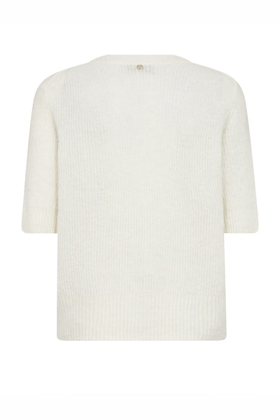 MMThora SS Knit Cardigan ECRU - 177550 Thumbnail
