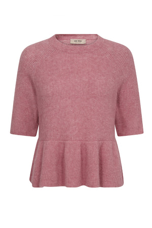 MMThora SS O-Neck Frill Knit DUSTY ROSE - 177530