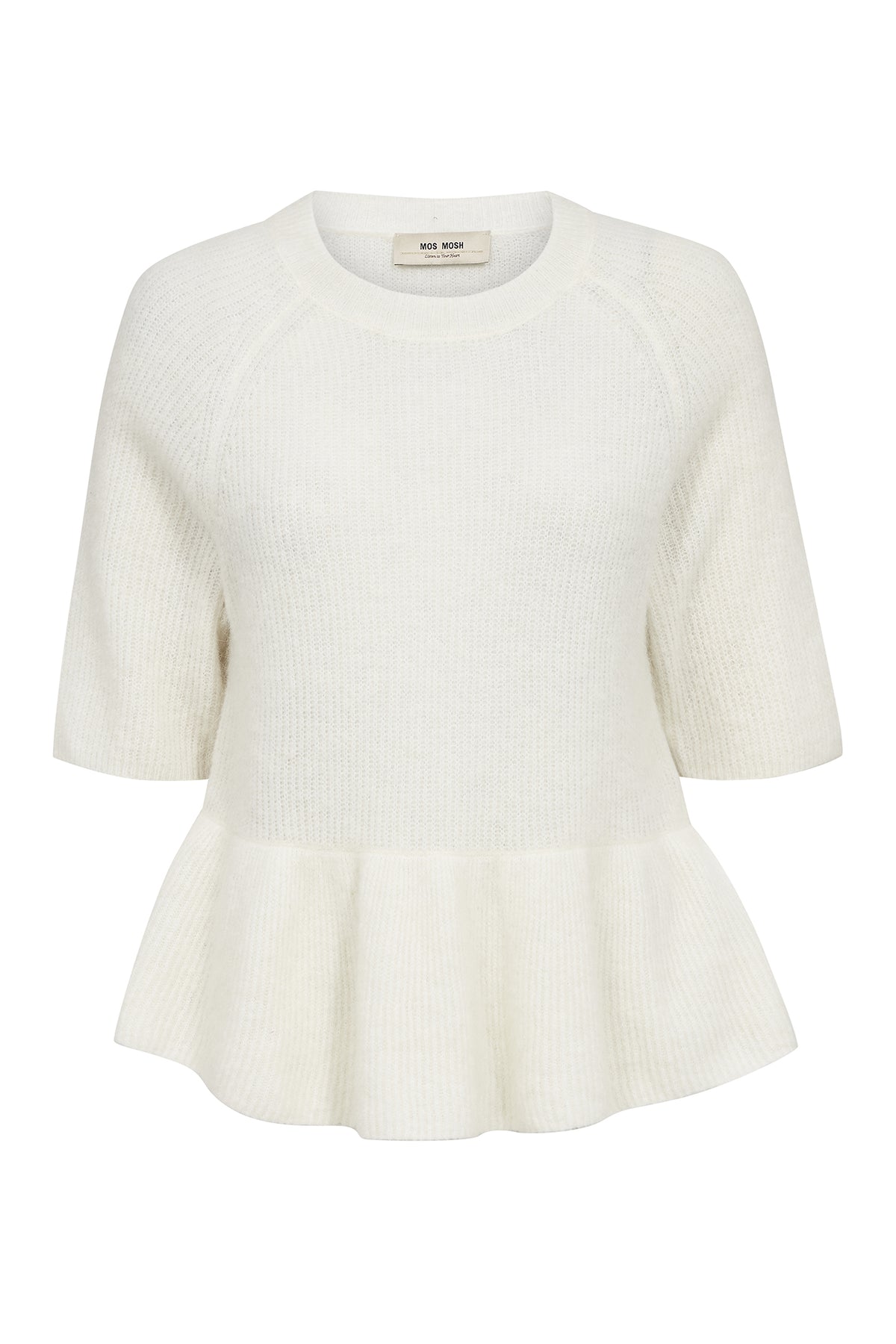 MMThora SS O-Neck Frill Knit ECRU - 177530