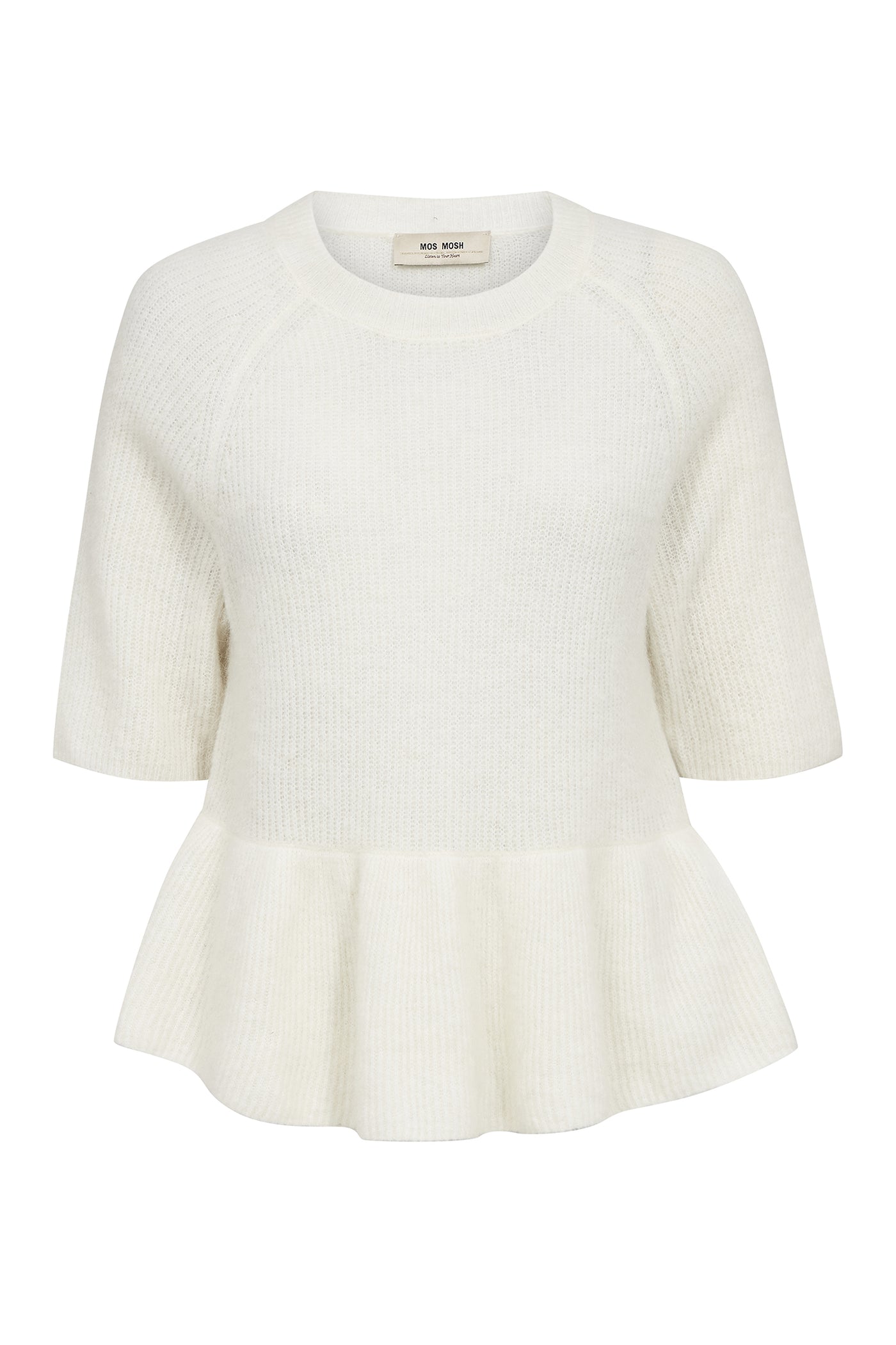 MMThora SS O-Neck Frill Knit ECRU - 177530