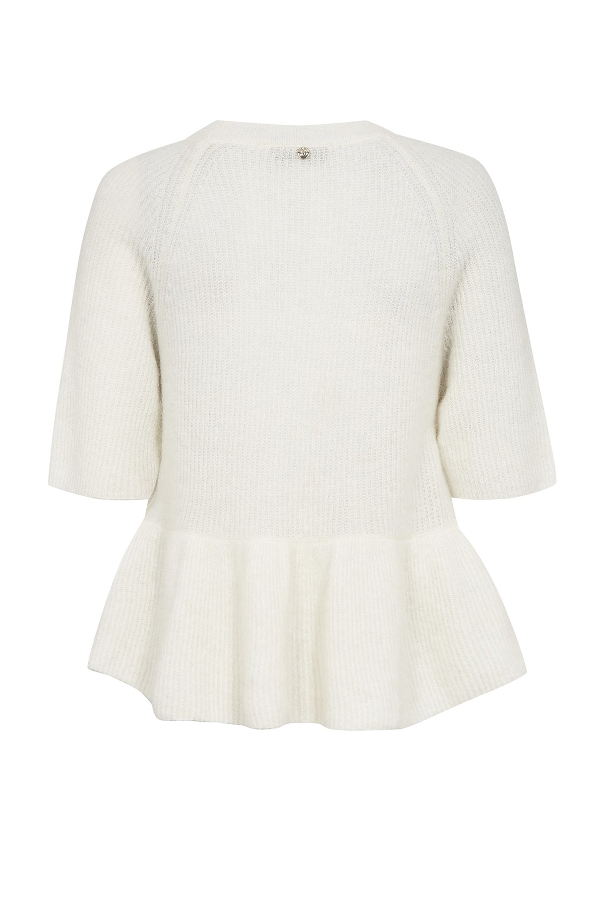 MMThora SS O-Neck Frill Knit ECRU - 177530