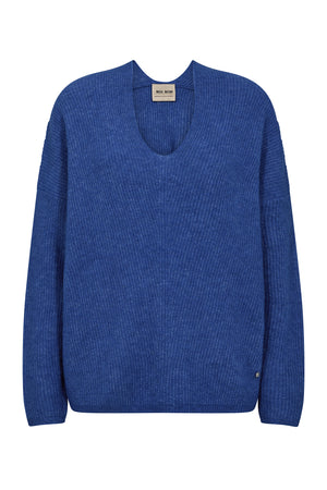 MMThora V-Neck Knit Blue Lolite - 153900