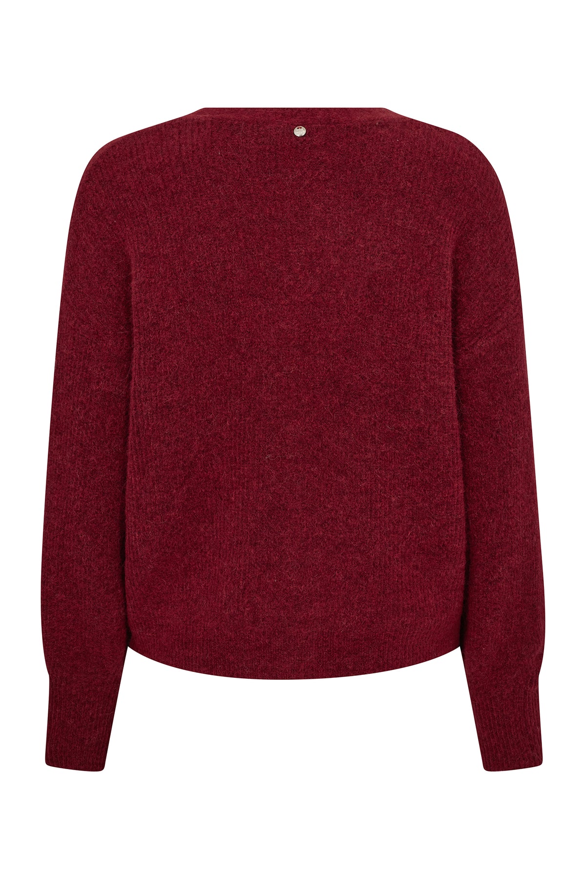 MMThora V-Neck Knit Cardigan Rhythmic Red