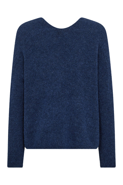 MMThora V-Neck Knit Ensign Blue - 153900 Thumbnail