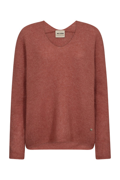 MMThora V-Neck Knit FADED ROSE - 153900 Thumbnail