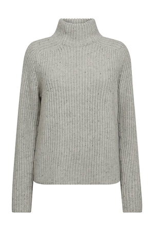 MMThyra Highneck Knit Light Grey Melange - 165750