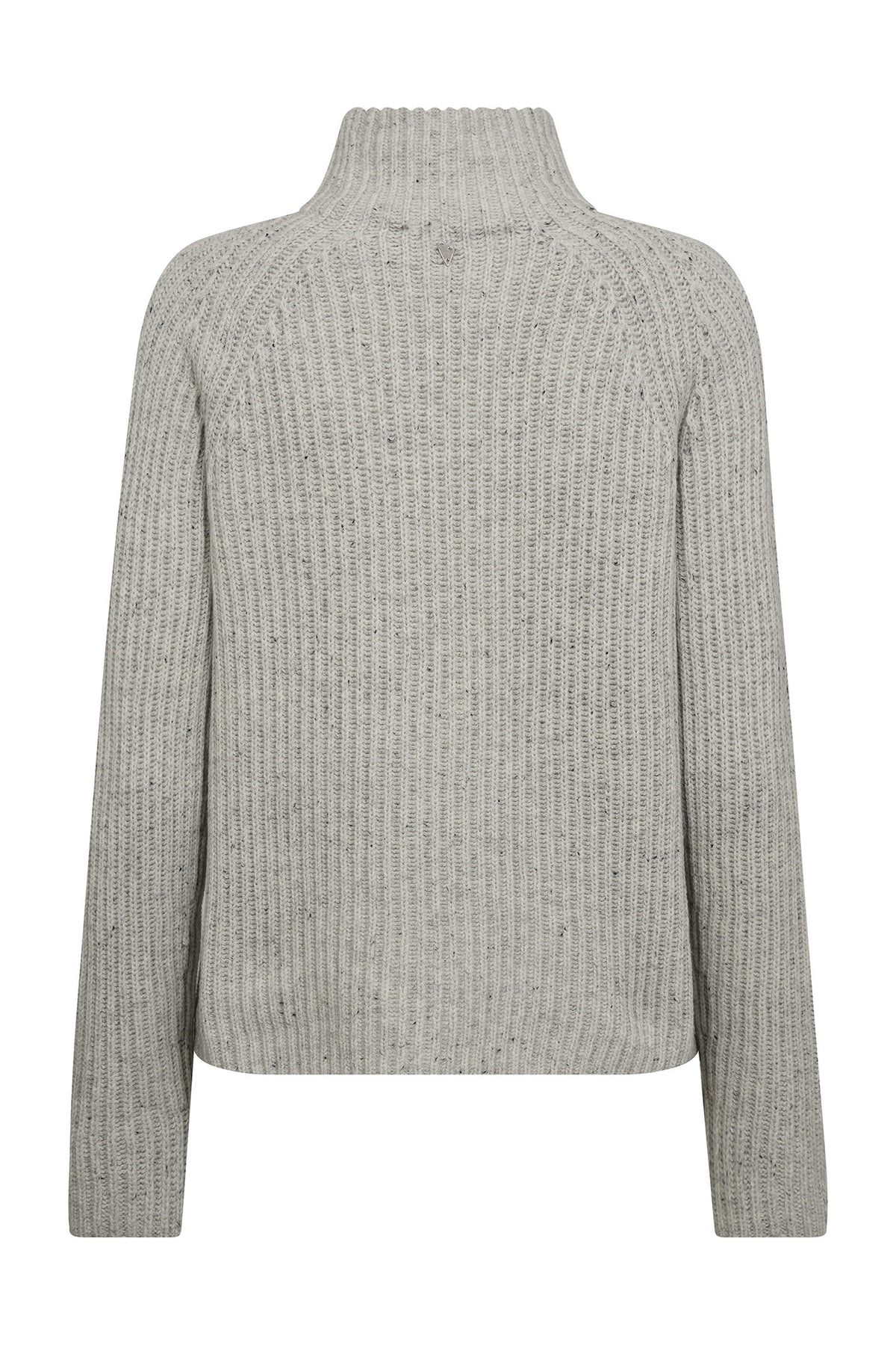 MMThyra Highneck Knit Light Grey Melange - 165750