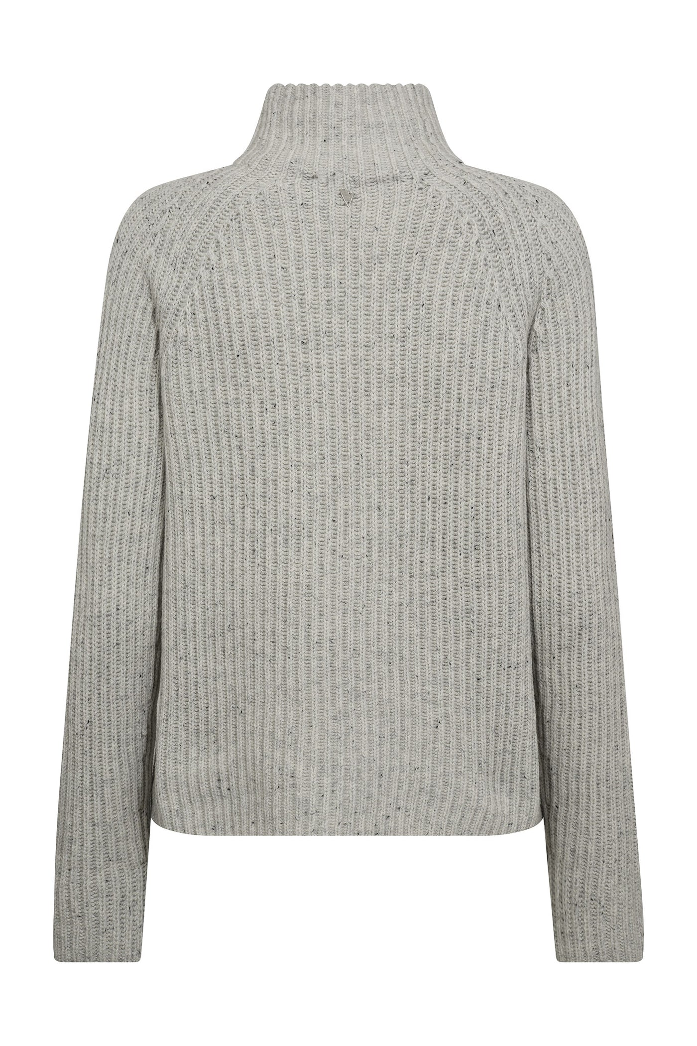 MMThyra Highneck Knit Light Grey Melange - 165750