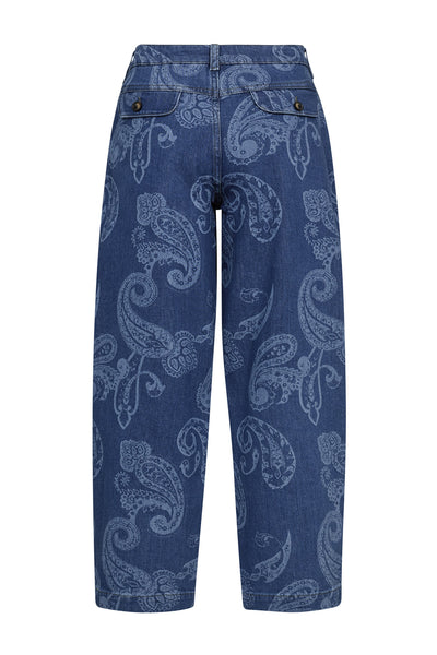 MMTino Paisley Jeans Mid Blue - 178470 Thumbnail