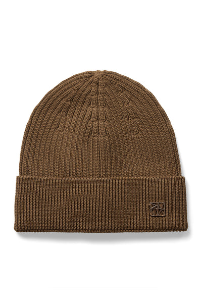 MMTova Wool Rib Hat Dark Camel - 179140 Thumbnail