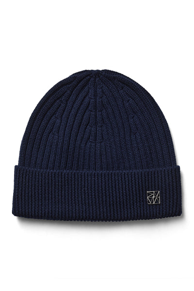 MMTova Wool Rib Hat Dark Navy - 179140 Thumbnail