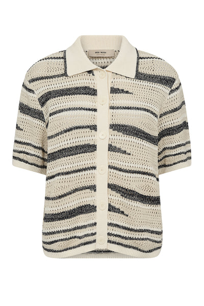 MMUne Wave SS Knit Cardigan ECRU - 180370 Thumbnail