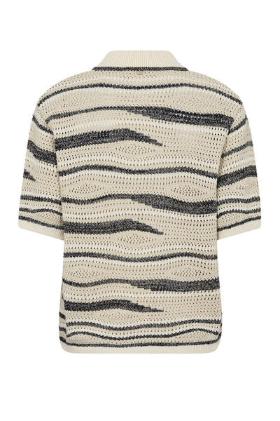 MMUne Wave SS Knit Cardigan ECRU - 180370 Thumbnail