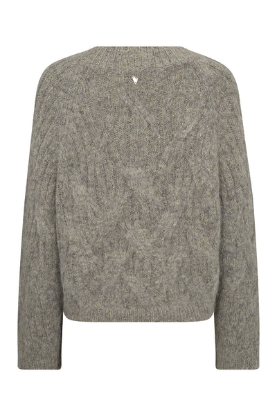 MMUnnur Hale V-neck Knit Drizzle - 175430 Thumbnail