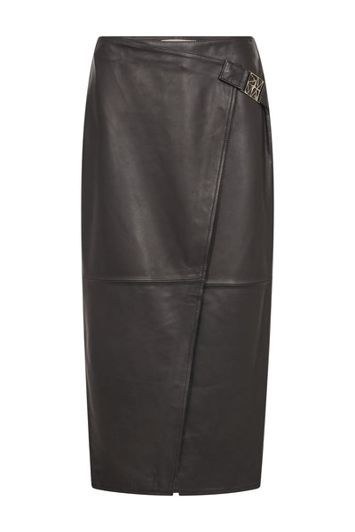 MMVela Leather Skirt Black - 182020 Thumbnail