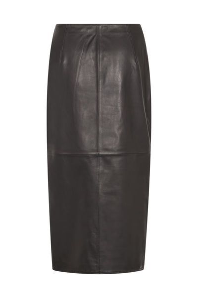 MMVela Leather Skirt Black - 182020 Thumbnail