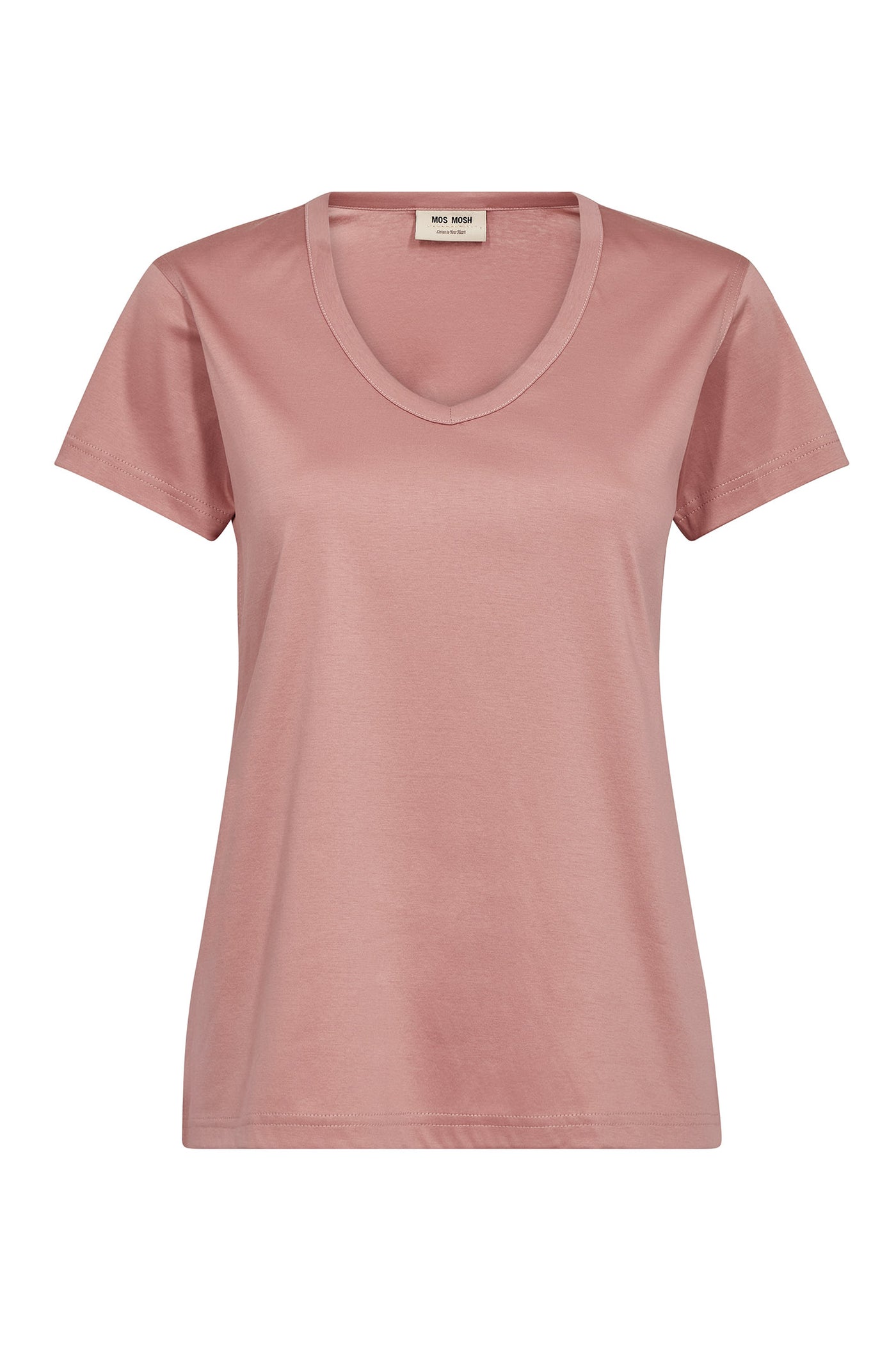 MMVika Aina V-SS Tee DUSTY ROSE - 178110
