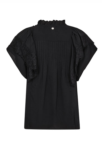 MMWea Flowish Blouse Black - 177350 Thumbnail