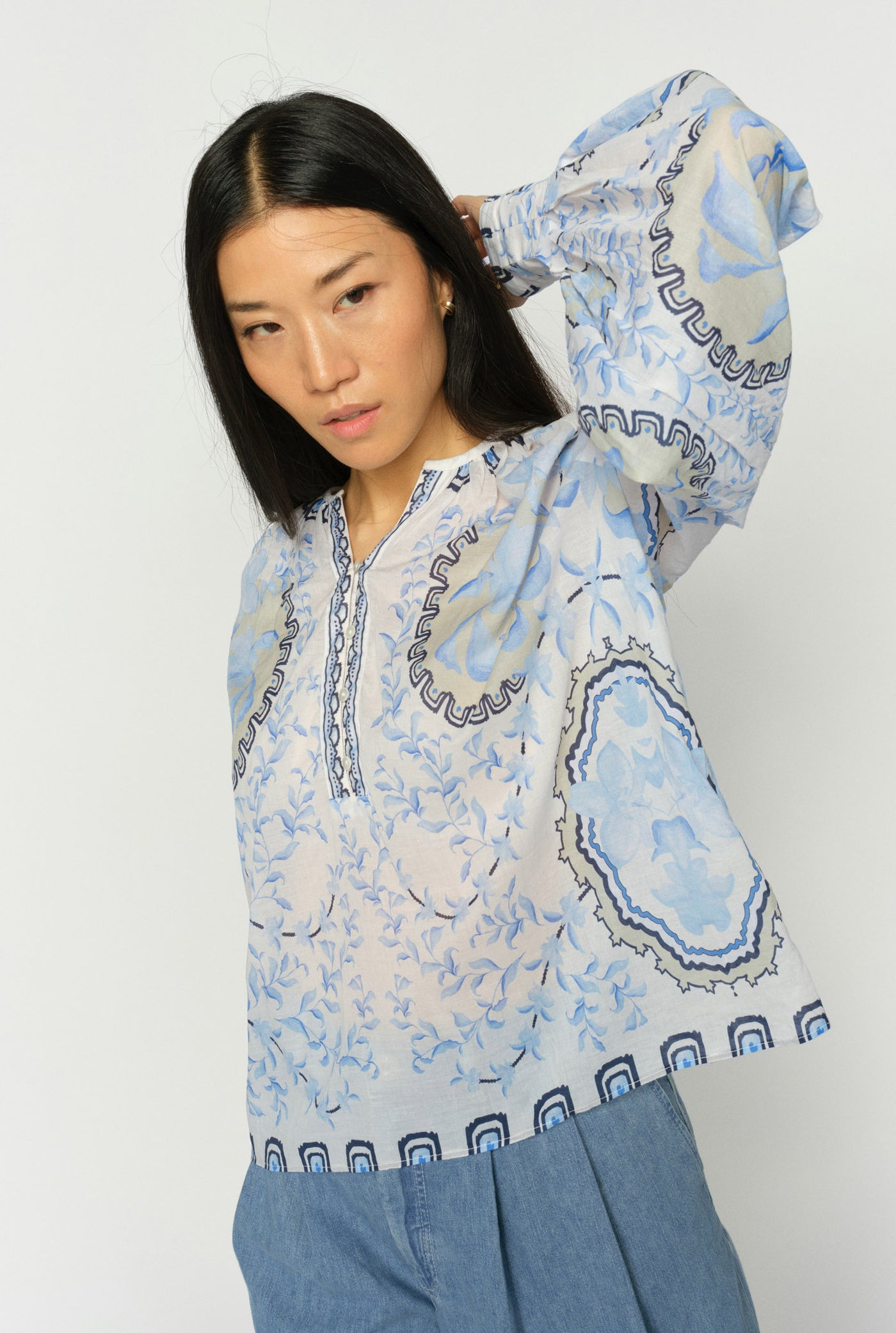 MMWylde Orchid Blouse Brunnera Blue - 178220