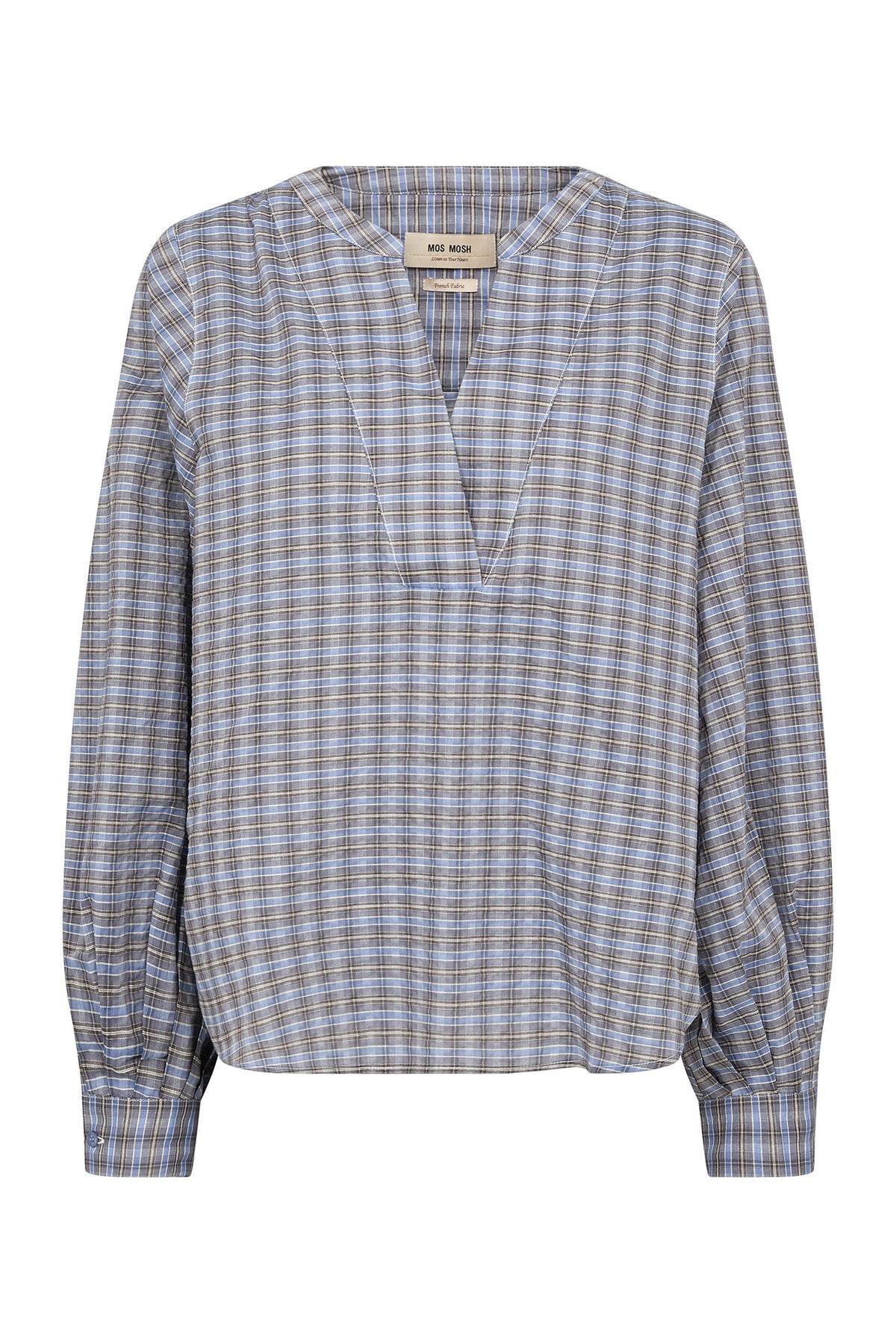 MMYen Check Blouse ULTRAMARINE - 178120