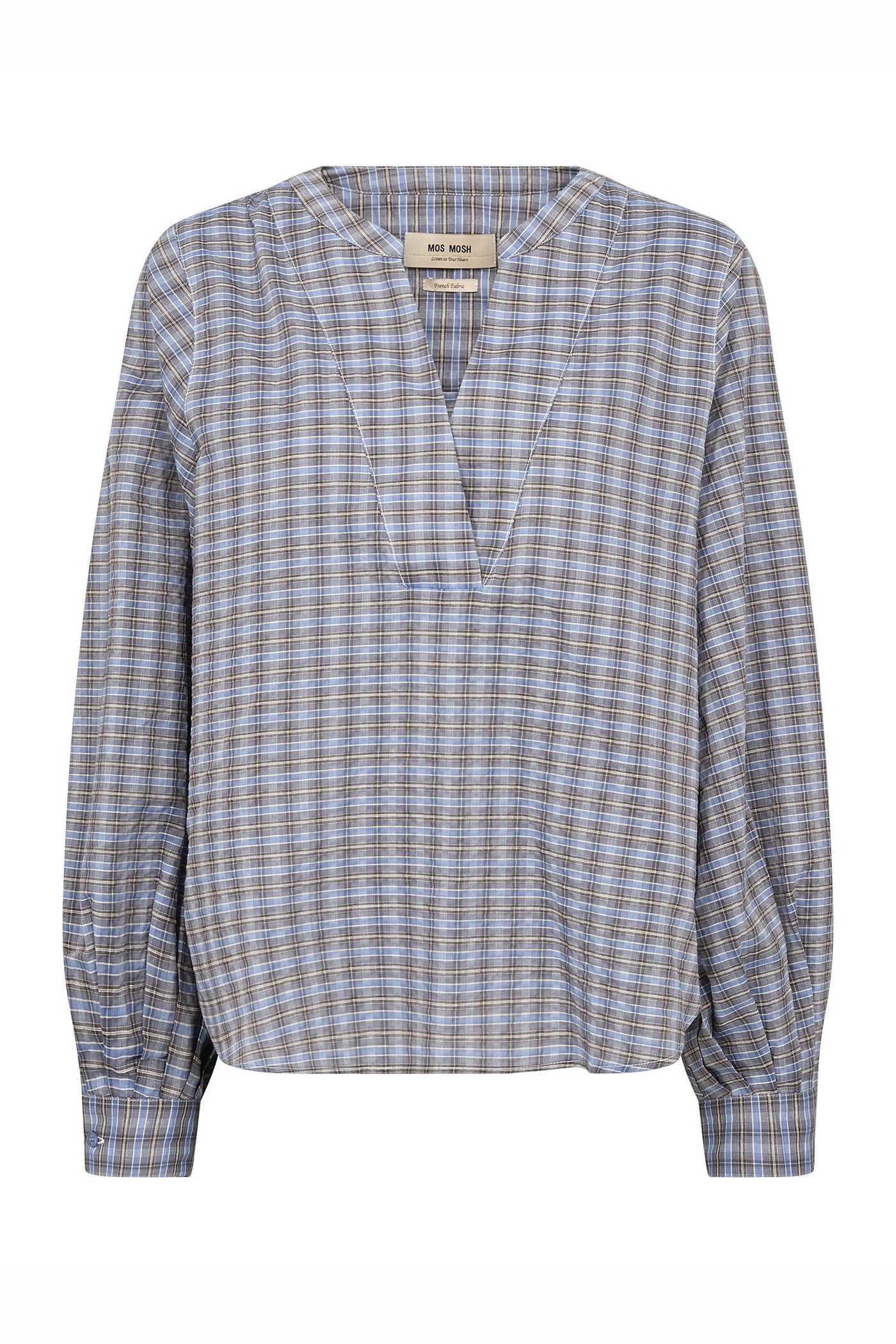 MMYen Check Blouse ULTRAMARINE - 178120