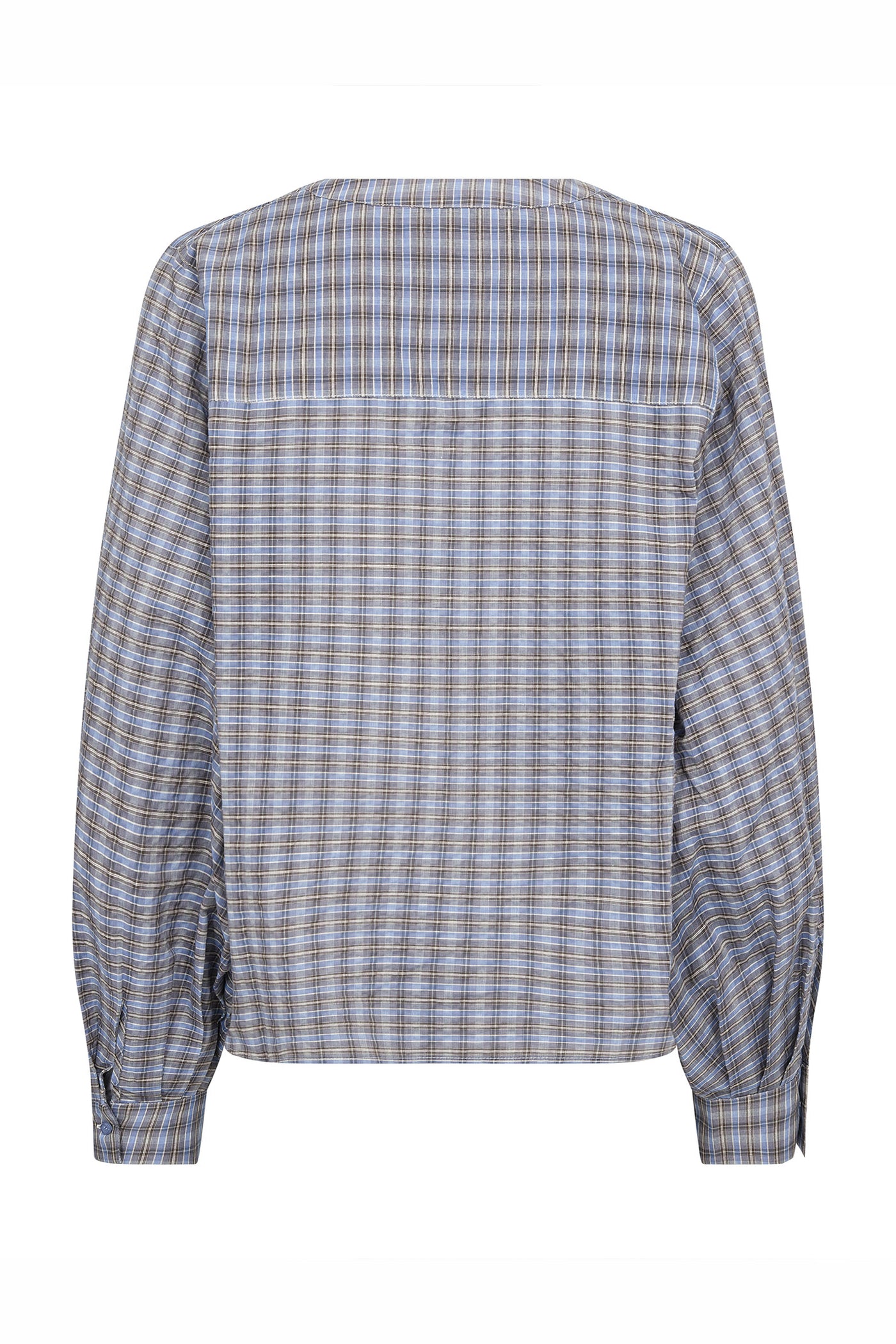 MMYen Check Blouse ULTRAMARINE - 178120
