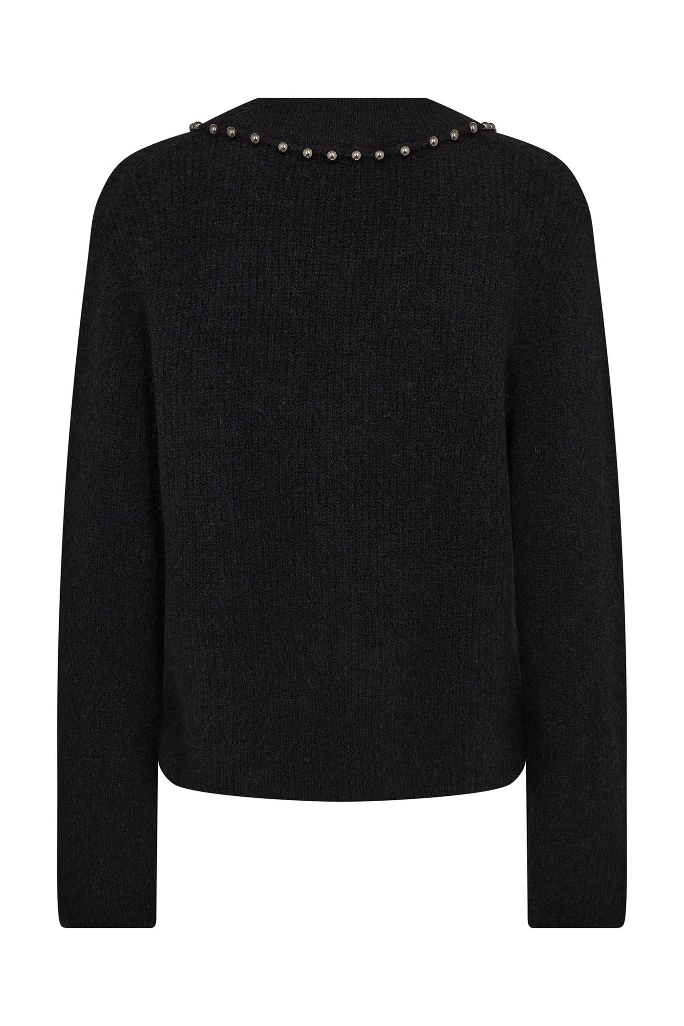 MMZora V-Neck Bead Knit Black - 176320