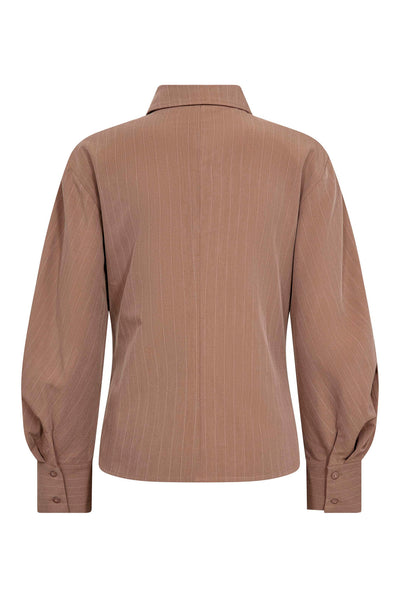 LyviaCC Asym Pin Shirt 20009-Walnut - 500301 Thumbnail
