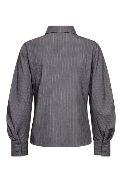 LyviaCC Asym Pin Shirt 65003-Mid Grey - 500301 Thumbnail