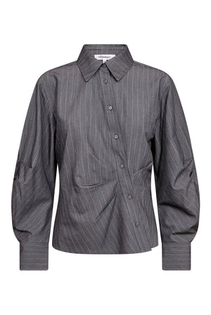 LyviaCC Asym Pin Shirt 65003-Mid Grey - 500301