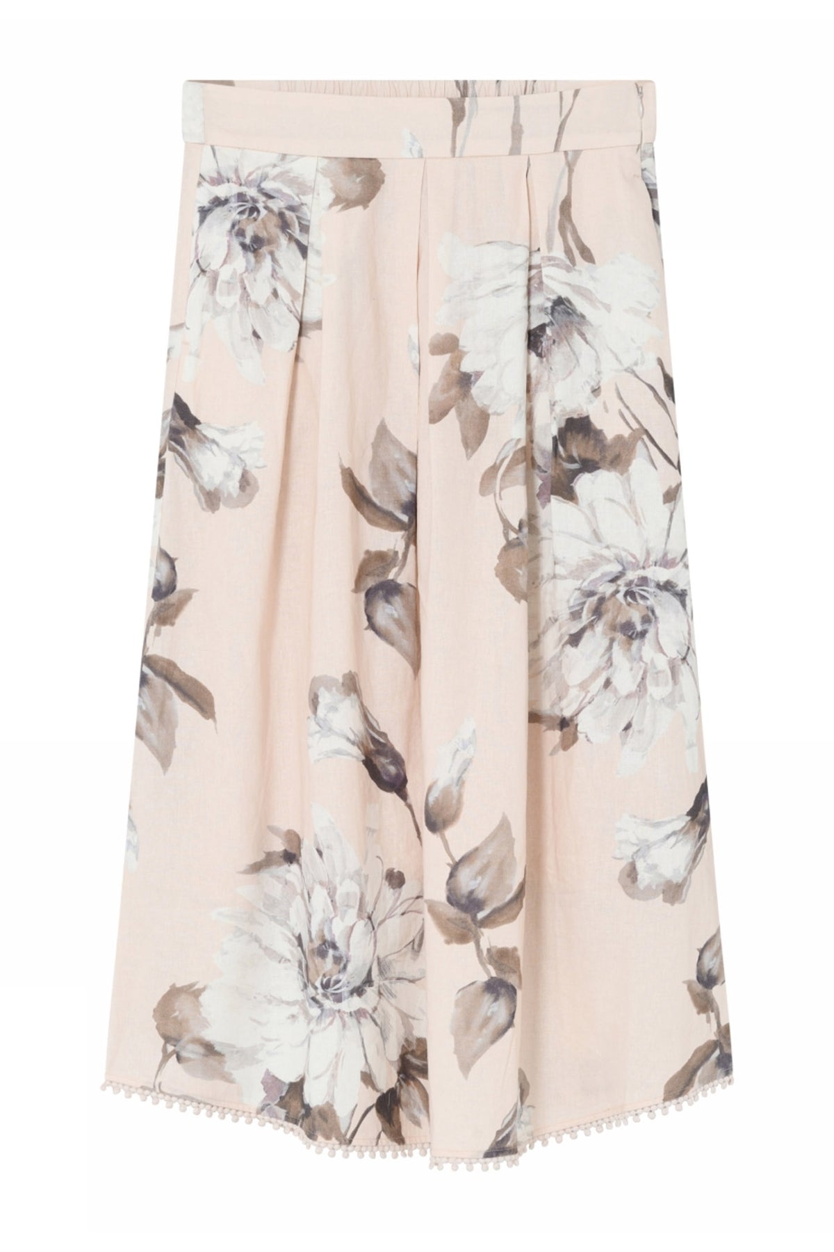 Mabell, midi+ pleated skirt 86059-Dust Print - 61550/7486