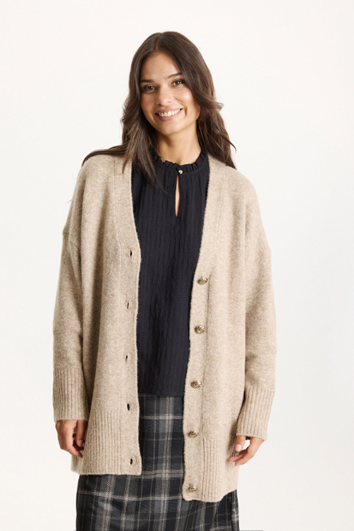 Mae knit cardigan SAND - 16797