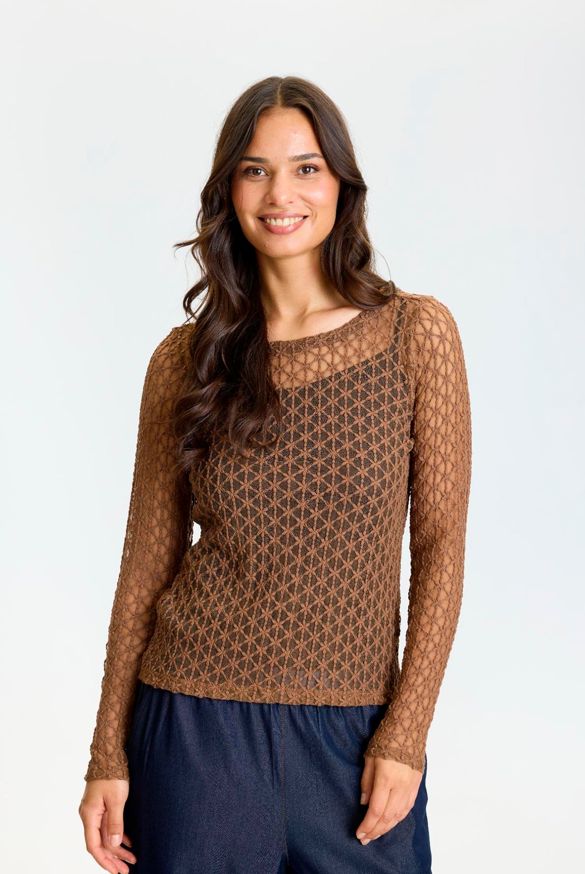 Jill t-shirt Light brown - 17284
