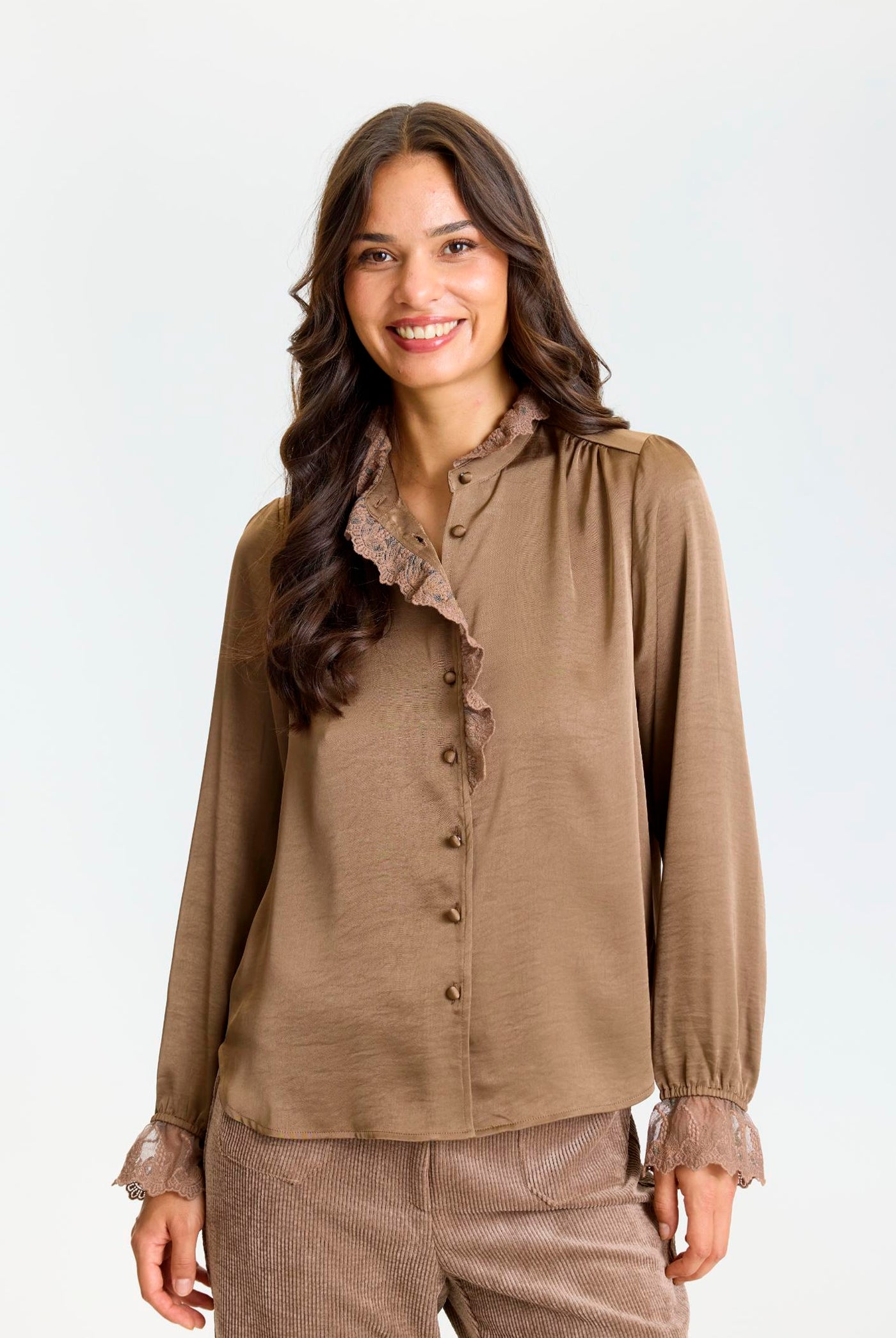Faye Shirt Brown - 17292
